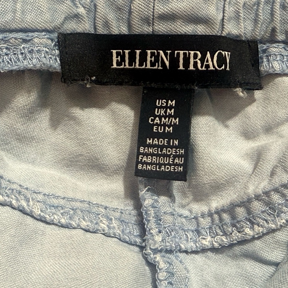 Ellen Tracy Lightweight Chambray Drawstring Short… - image 4
